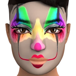 Cosmos Colourful Clown Facepaint