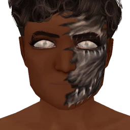 Cosmos Half Werewolf Face Paint