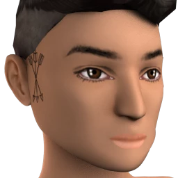 Three-Arrows Face Tattoo Facepaint