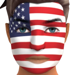American Flag Facepaint