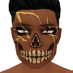 Flawless Dia De Los Muertos Facepaint Gold