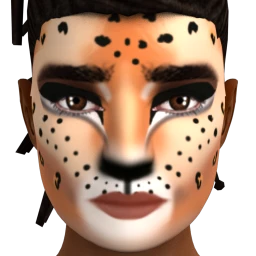Kijane Ferocious as a Cheetah Facepaint