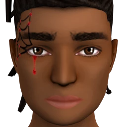 Black Widow Web Facepaint