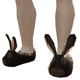 Cloud Nine Bloom Black Bunny Slippers
