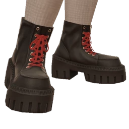 Cloud Nine Red-Laced Black Boots