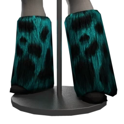 Cybergoth Monster Fur Boots - Blue