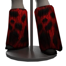 Cybergoth Monster Fur Boots - Red