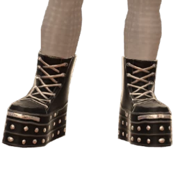 Delirious Black Skeleton Punk Racer Shoes