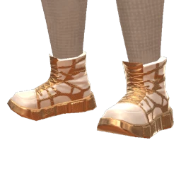 Drop Science Liquid Gold And White Sneakers