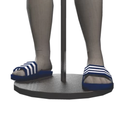 Blue Striped Pool Sliders