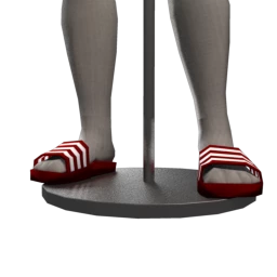 Red Striped Pool Sliders