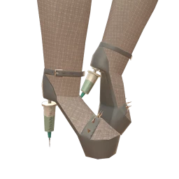 Dusted Spiky Syringe Heels