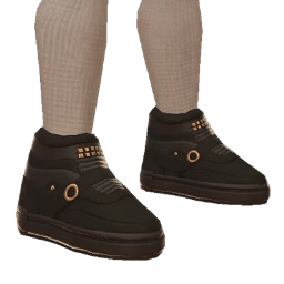 Front Row Sleek Black Sneakers