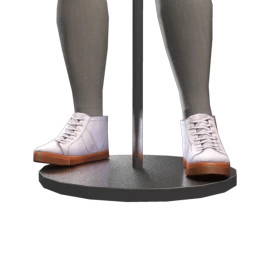 Front Row Glowing White Lace-Up Sneakers