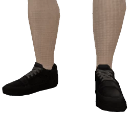 Front Row Black Mesh Sneakers