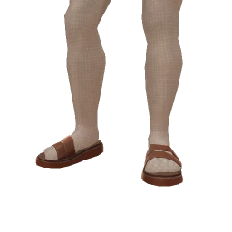 Front Row Brown Leather Sandals