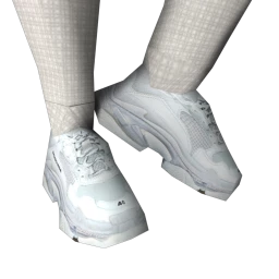 BALENCIAGA - Grey Triple S Clear Sole Sneakers