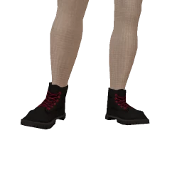 Yume Red Lace Black Suede Boots