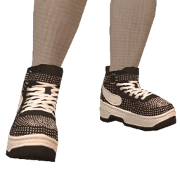 USAesthetics Black Crystal Hightop Sneakers