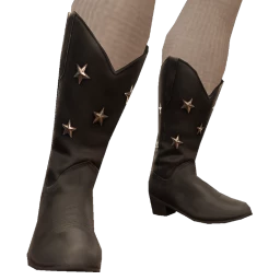 USAesthetics Black Star Cowboy Boots