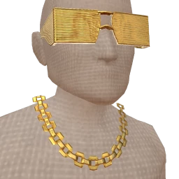 Cloud Nine Gold Pixel Glasses And Necklace