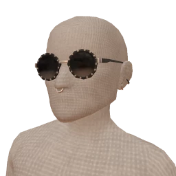 Delirious Silver Metal Studded Sunglasses