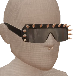 Delirious Spiked Veil Black Sunglasses And Nose Ring Combo