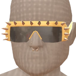 Ikon Elite Spiked Veil Golden Sunglasses & Nose Ring Combo