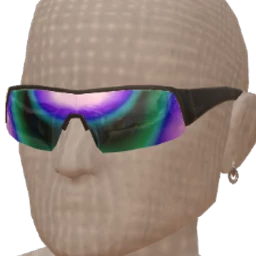 Drop Science Futuristic Iridescent Wraparound Sunglasses