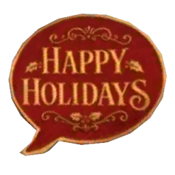 Ikon Elite Happy Holidays Speech Bubble