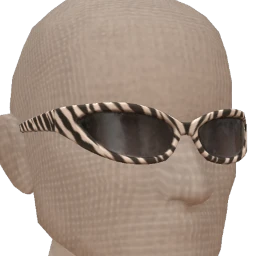 Front Row Zebra High Fashion Sunglasses