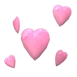 Floating Love Hearts - Pink