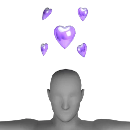 Cosmos Floating Hearts - Purple