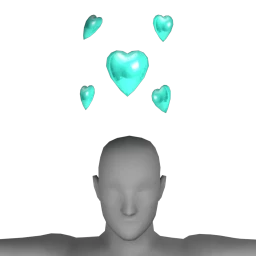Cosmos Floating Hearts - Turquoise