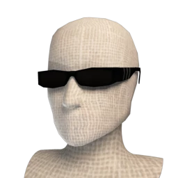 Black Slim Rectangular Sunglasses