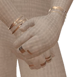 Bijouterie Frosted Silver Rings And Bracelets