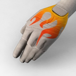 Biker Gang Flame Gloves - White