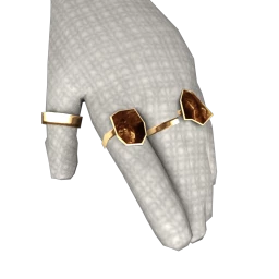 Bone Arrow Amber Rings