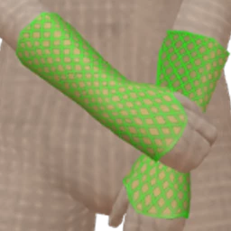 Drop Science Neon Green Fishnet Gloves
