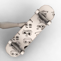 Decked Out Skateboard - Cartoon Faces