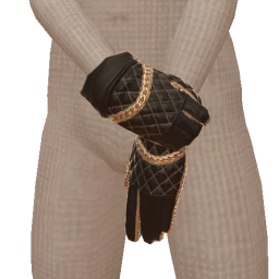 Ikon Elite Luxury Black Quilted Gloves