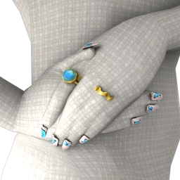 Flawless Spring Sky Rings & Nail Set