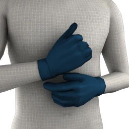Foal Simple Gloves (Blue)
