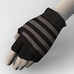 licorice Stripes Fingerless Gloves