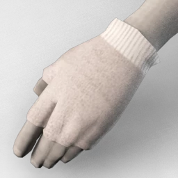 White Snow Fingerless Gloves