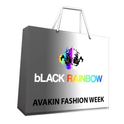 Fashion Week Shopping Bag - Black Rainbow