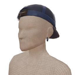 Drop Science Blue Leather Backwards Cap