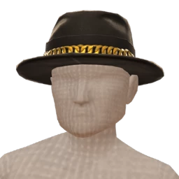 Ikon Elite Gold Chain Black Fedora
