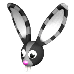 Easter Bunny Head Mask (Black)