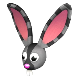 Easter Bunny Head Mask (Grey)